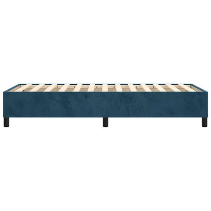 Struttura Letto a Rete a Molle Blu Scuro 100x200 cm in Velluto