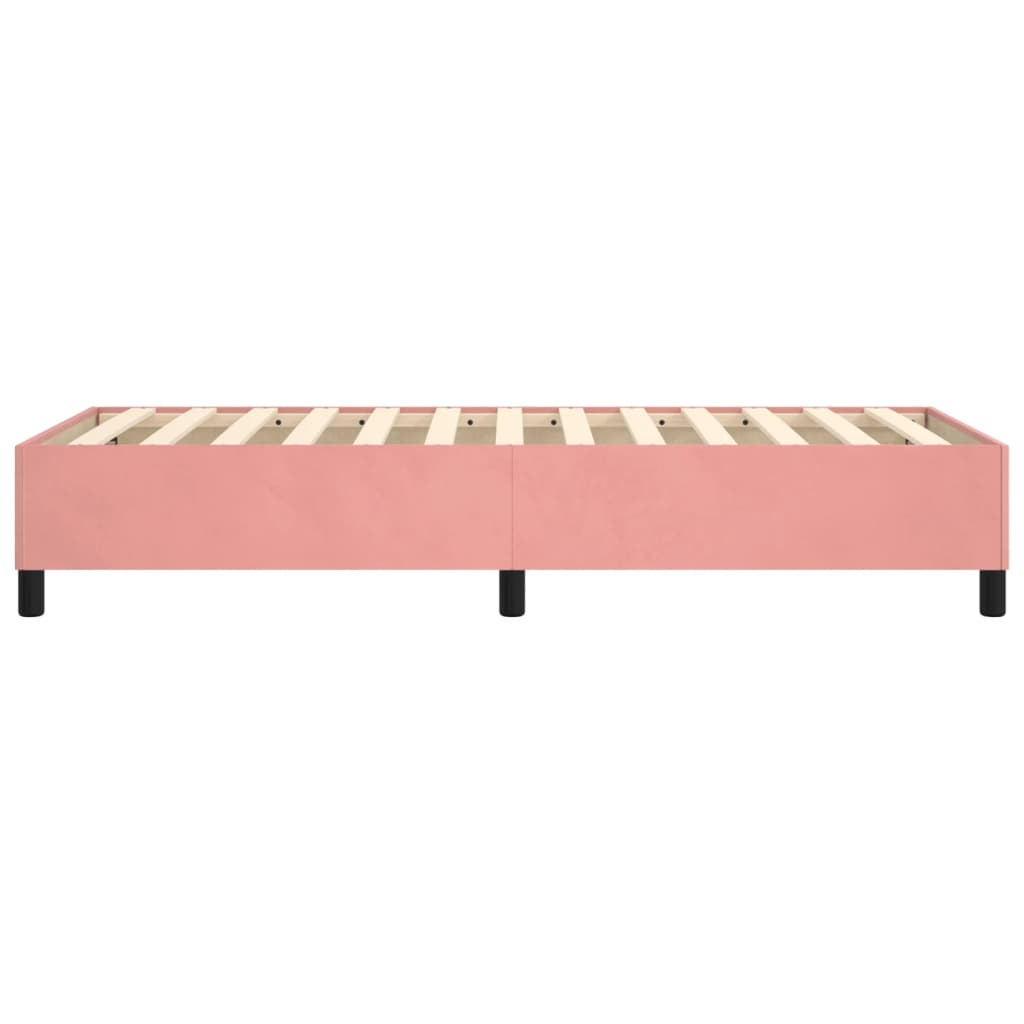 Struttura Letto a Rete a Molle Rosa 100x200 cm in Velluto - homemem39