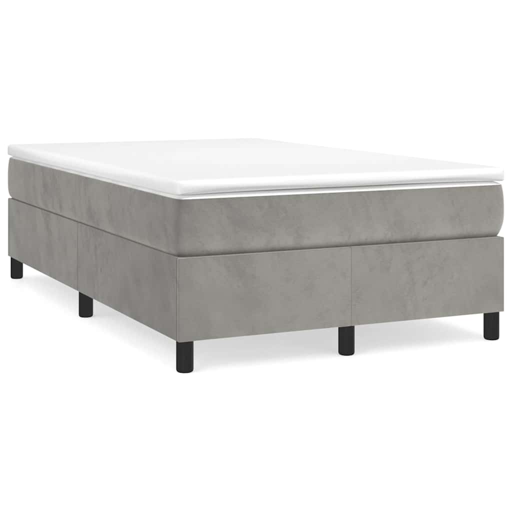 Struttura Letto a Rete a Molle Grigio Chiaro 120x200 cm Velluto