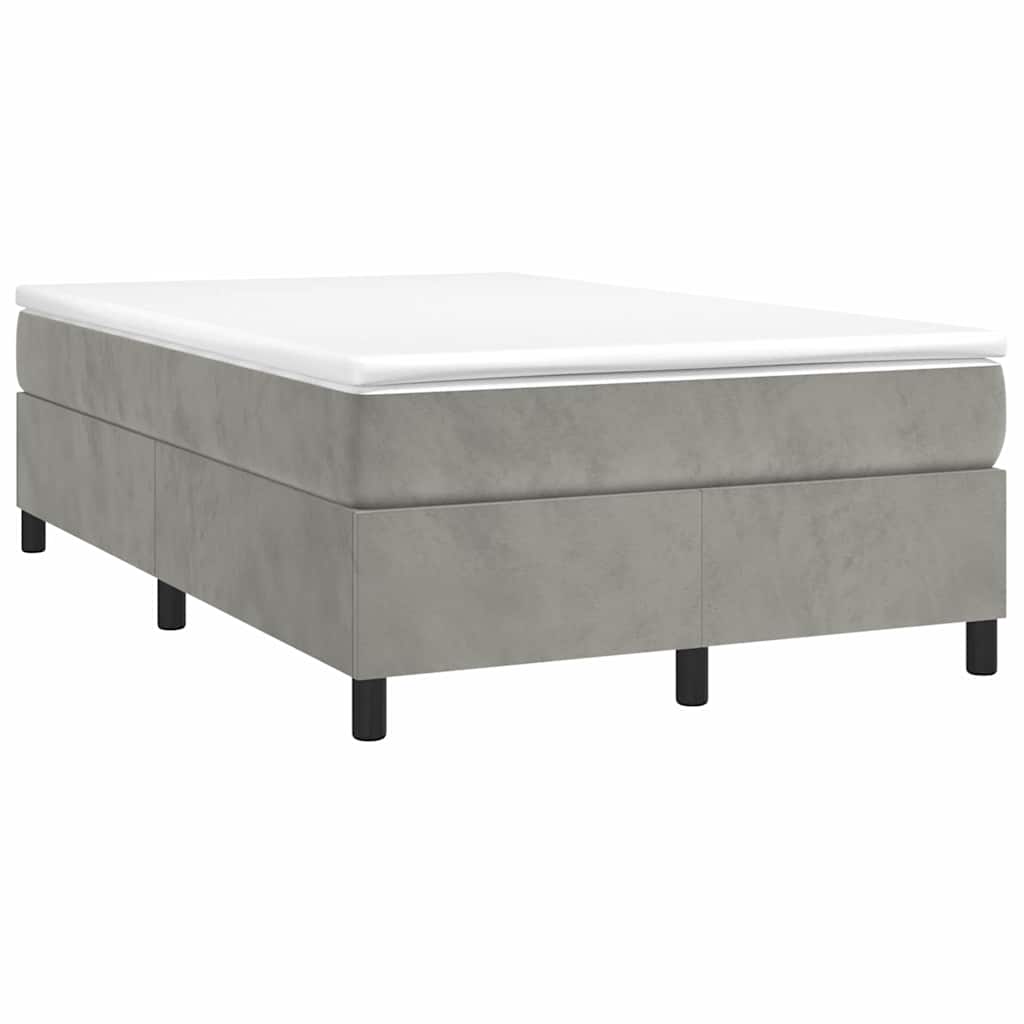 Struttura Letto a Rete a Molle Grigio Chiaro 120x200 cm Velluto