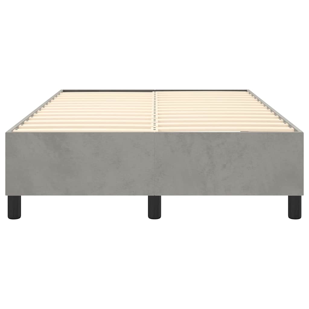 Struttura Letto a Rete a Molle Grigio Chiaro 120x200 cm Velluto