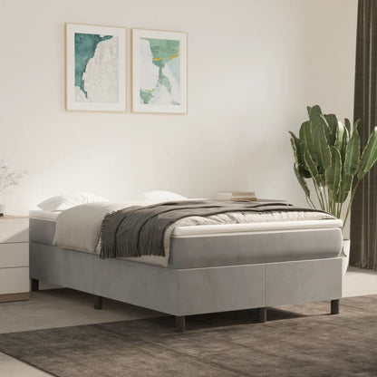 Struttura Letto a Rete a Molle Grigio Chiaro 120x200 cm Velluto - homemem39