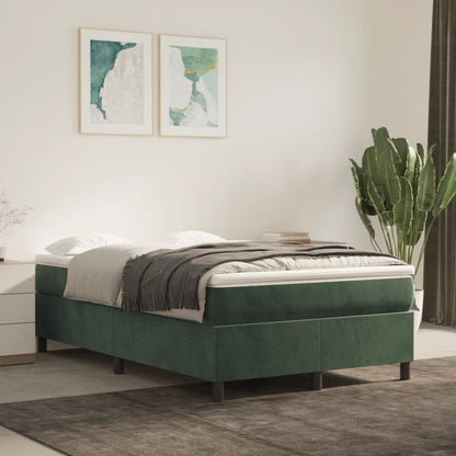 Struttura Letto a Rete a Molle Verde Scuro 120x200 cm in Velluto - homemem39