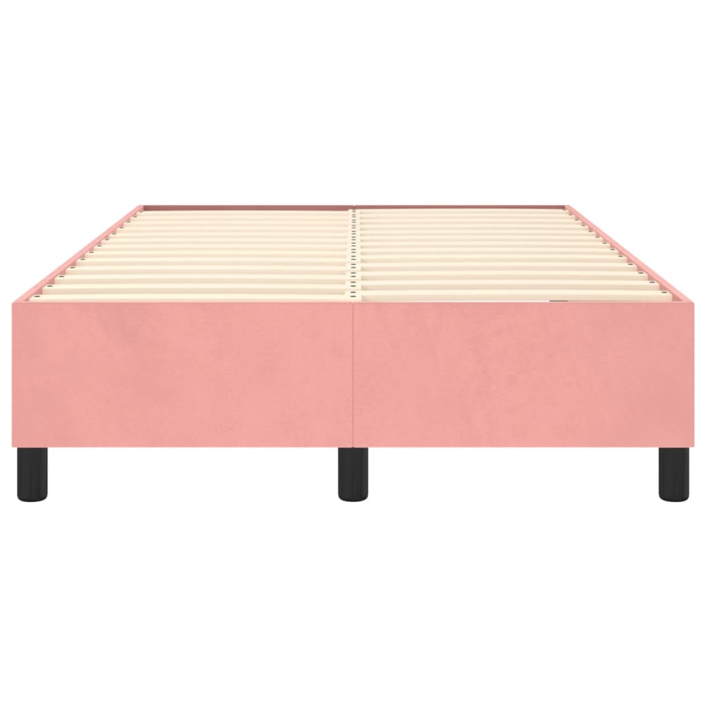 Struttura Letto a Rete a Molle Rosa 120x200 cm in Velluto - homemem39