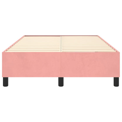 Struttura Letto a Rete a Molle Rosa 120x200 cm in Velluto - homemem39