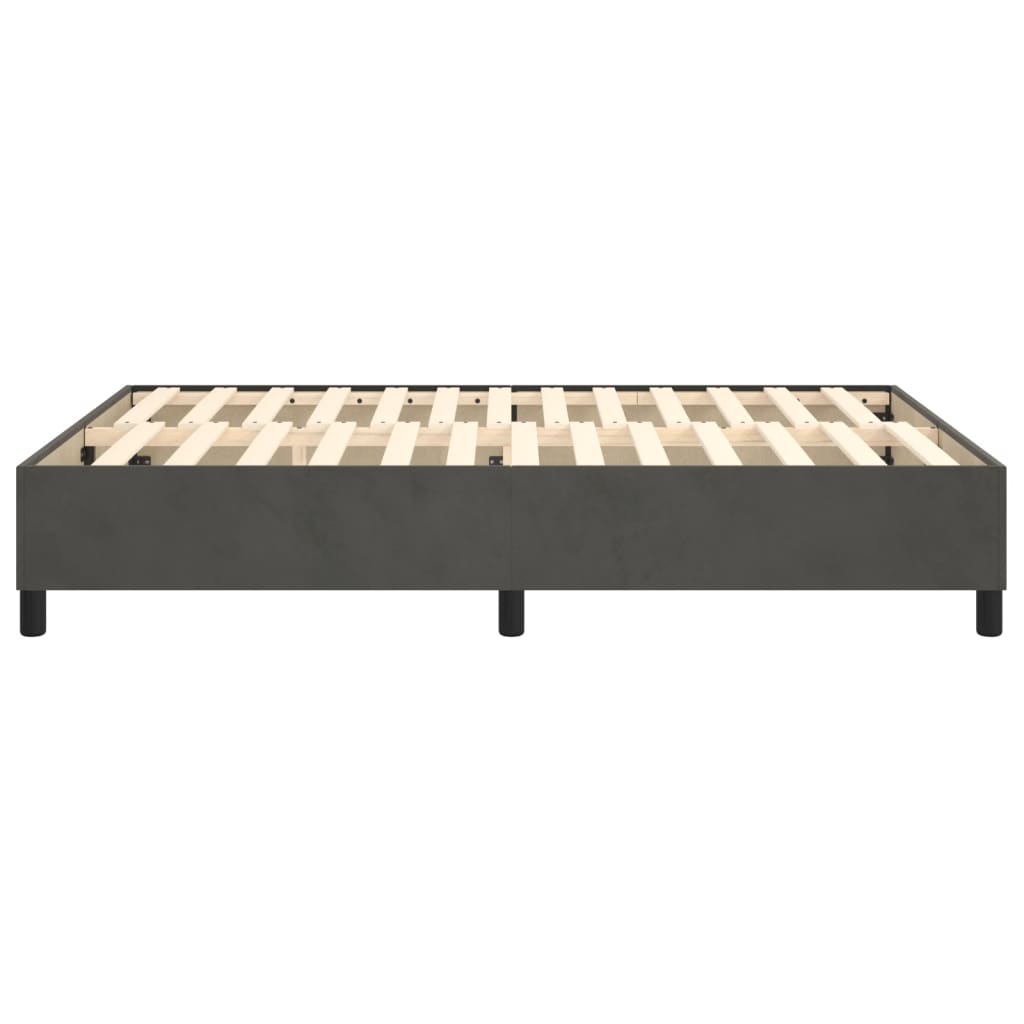 Struttura Letto a Rete a Molle Grigio Scuro 140x190 cm Velluto | homemem39