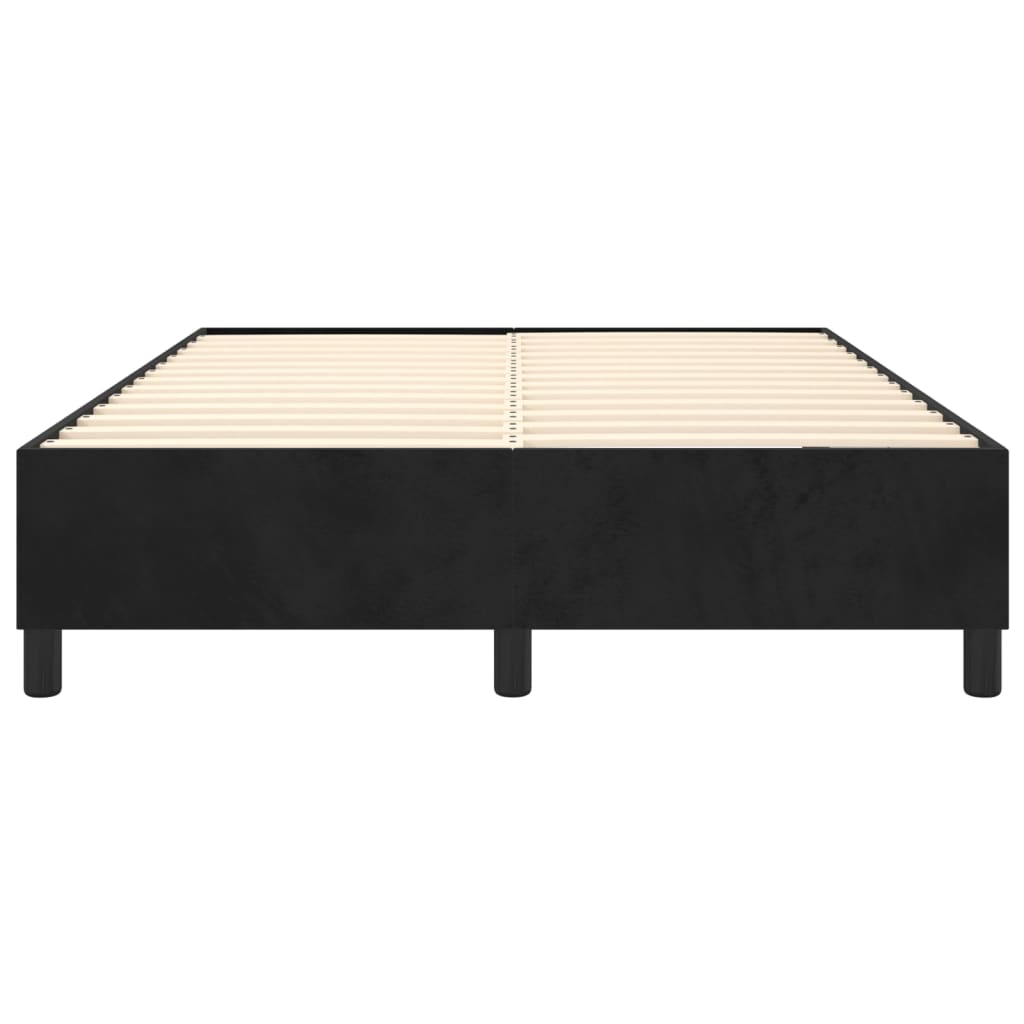 Struttura Letto a Rete a Molle Nero 140x190 cm in Velluto - homemem39