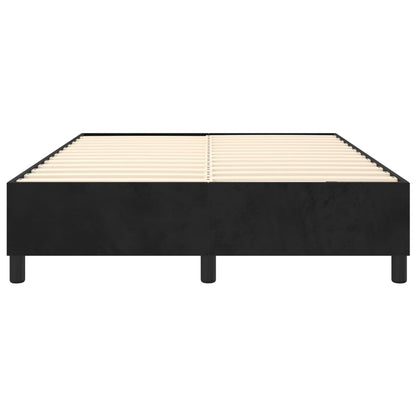 Struttura Letto a Rete a Molle Nero 140x190 cm in Velluto - homemem39