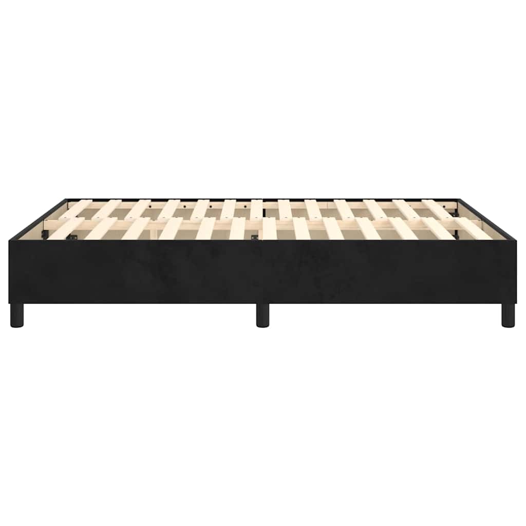 Struttura Letto a Rete a Molle Nero 140x190 cm in Velluto