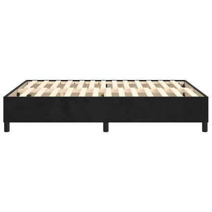 Struttura Letto a Rete a Molle Nero 140x190 cm in Velluto