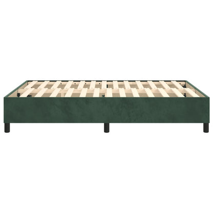 Struttura Letto a Rete a Molle Verde Scuro 140x190 cm in Velluto - homemem39