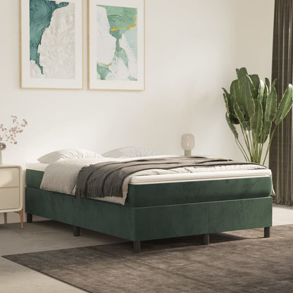 Struttura Letto a Rete a Molle Verde Scuro 140x190 cm in Velluto - homemem39