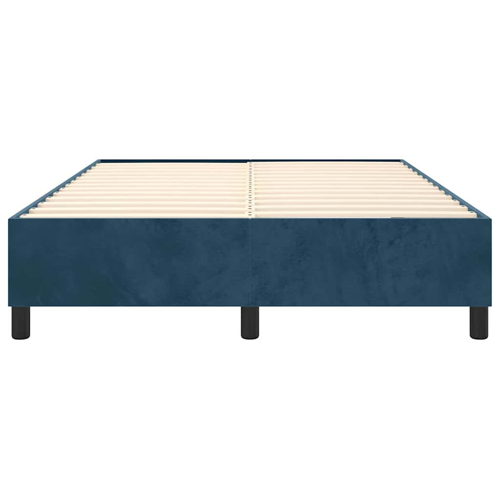 Struttura Letto a Rete a Molle Blu Scuro 140x190 cm in Velluto | homemem39