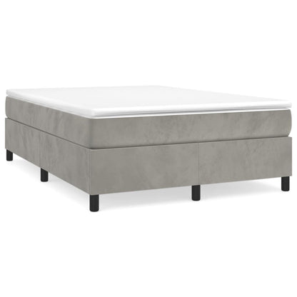 Struttura Letto a Rete a Molle Grigio Chiaro 140x200 cm Velluto - homemem39