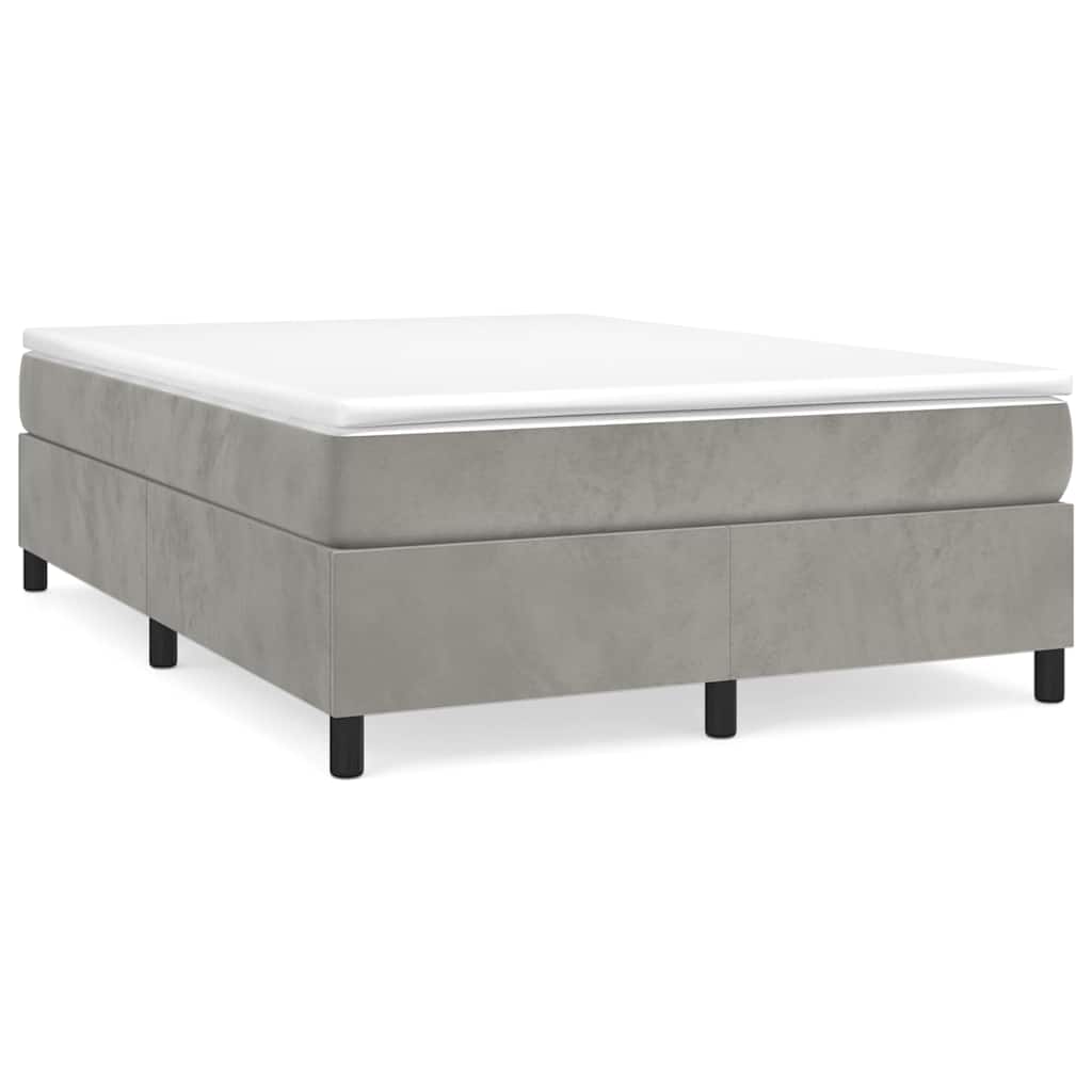 Struttura Letto a Rete a Molle Grigio Chiaro 140x200 cm Velluto