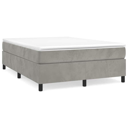 Struttura Letto a Rete a Molle Grigio Chiaro 140x200 cm Velluto