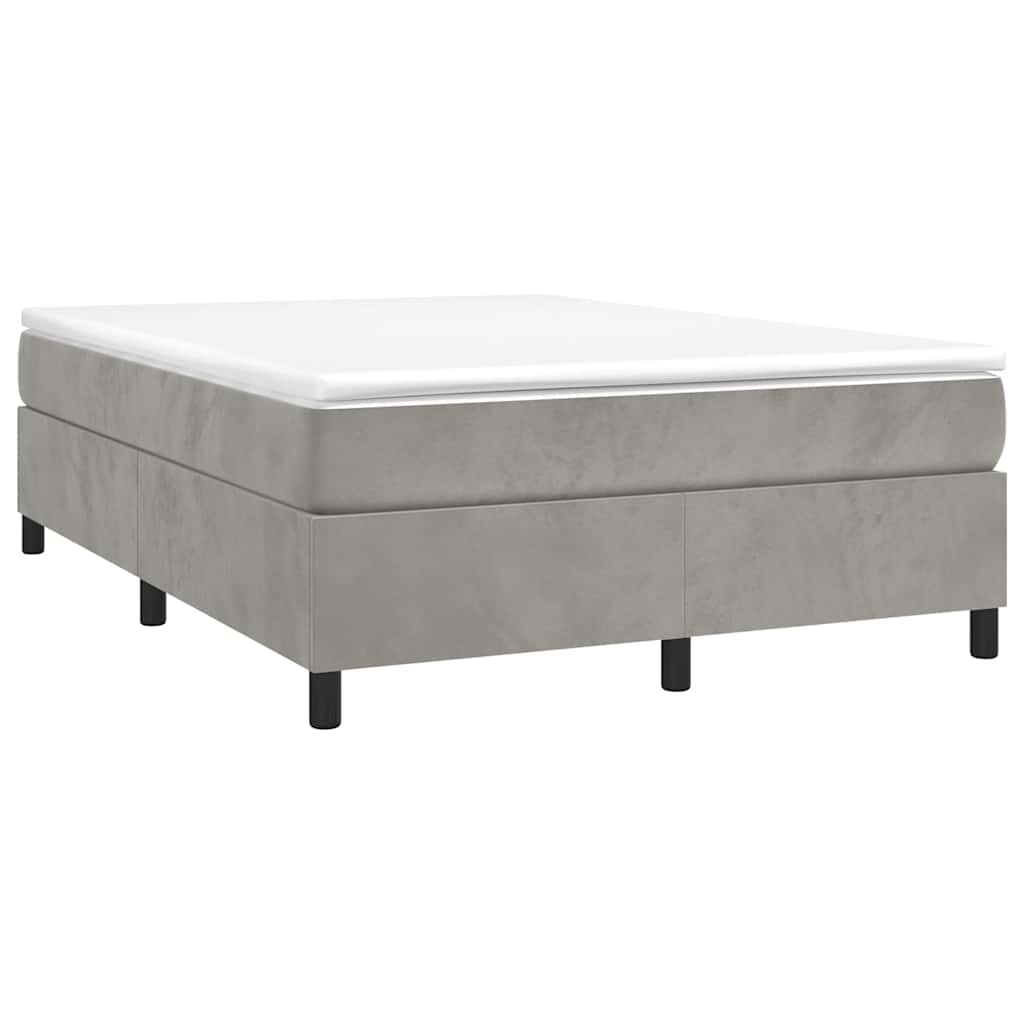 Struttura Letto a Rete a Molle Grigio Chiaro 140x200 cm Velluto