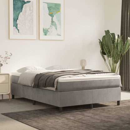 Struttura Letto a Rete a Molle Grigio Chiaro 140x200 cm Velluto