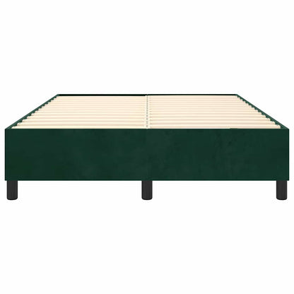 Struttura Letto a Rete a Molle Verde Scuro 140x200cm in Velluto
