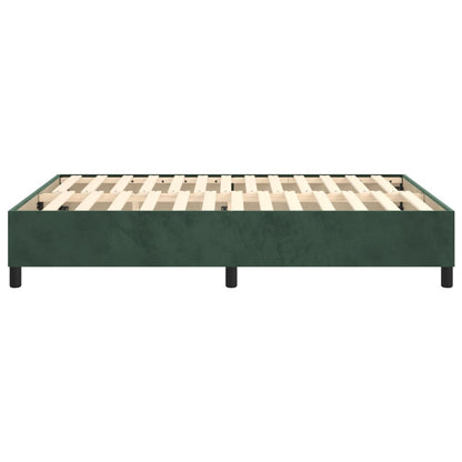 Struttura Letto a Rete a Molle Verde Scuro 140x200 cm in Velluto - homemem39