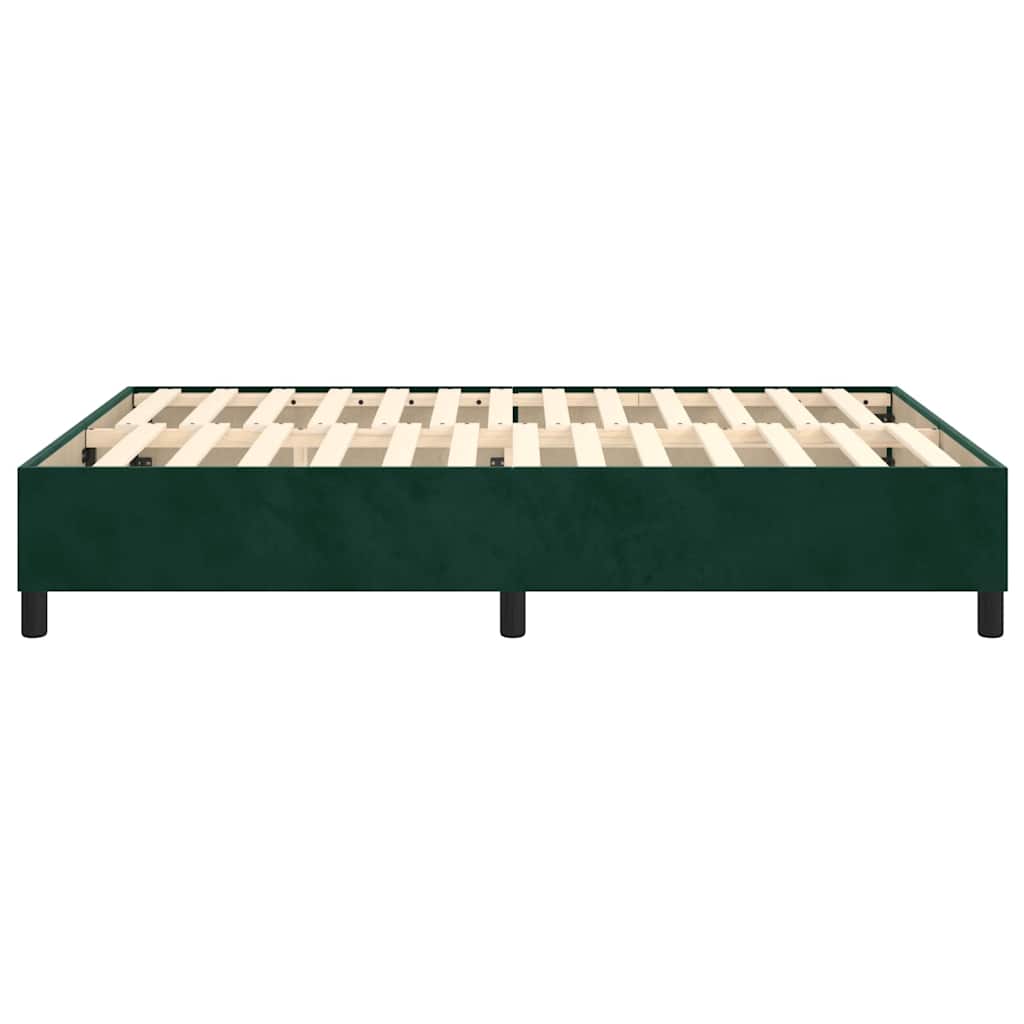 Struttura Letto a Rete a Molle Verde Scuro 140x200cm in Velluto