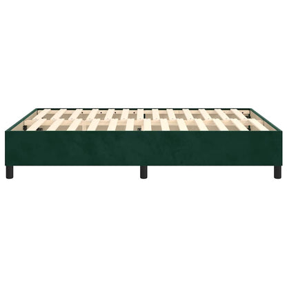 Struttura Letto a Rete a Molle Verde Scuro 140x200cm in Velluto