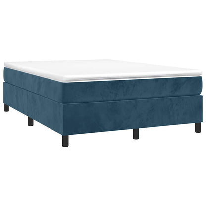 Struttura Letto a Rete a Molle Blu Scuro 140x200 cm Velluto | homemem39
