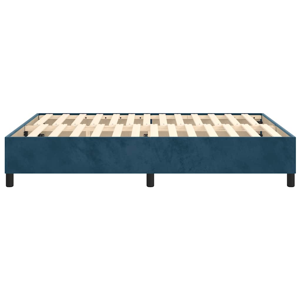 Struttura Letto a Rete a Molle Blu Scuro 140x200 cm Velluto | homemem39
