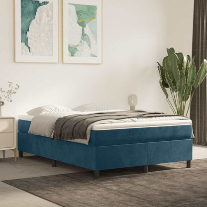 Struttura Letto a Rete a Molle Blu Scuro 140x200 cm Velluto | homemem39