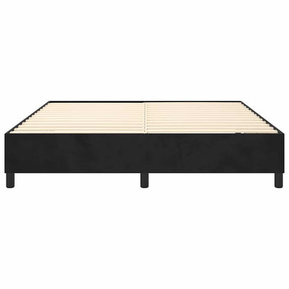 Struttura Letto a Rete a Molle Nero 160x200 cm in Velluto