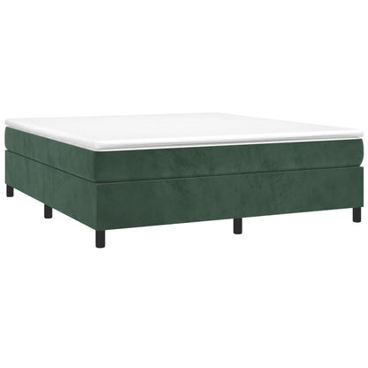 Struttura Letto a Rete a Molle Verde Scuro 160x200 cm in Velluto - homemem39