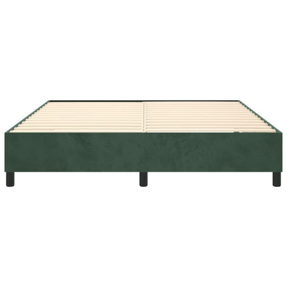 Struttura Letto a Rete a Molle Verde Scuro 160x200 cm in Velluto - homemem39