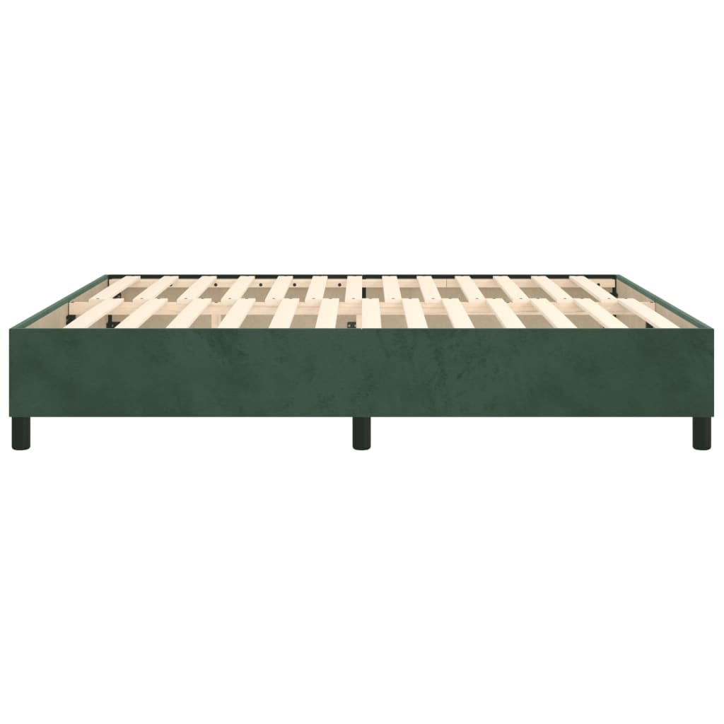 Struttura Letto a Rete a Molle Verde Scuro 160x200 cm in Velluto - homemem39