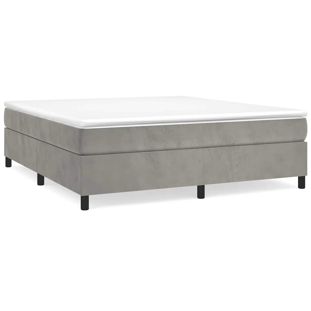 Struttura Letto a Rete a Molle Grigio Chiaro 180x200 cm Velluto