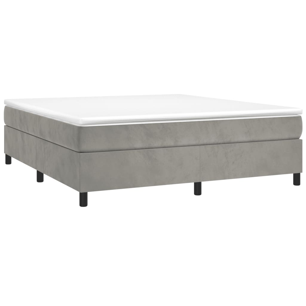 Struttura Letto a Rete a Molle Grigio Chiaro 180x200 cm Velluto - homemem39