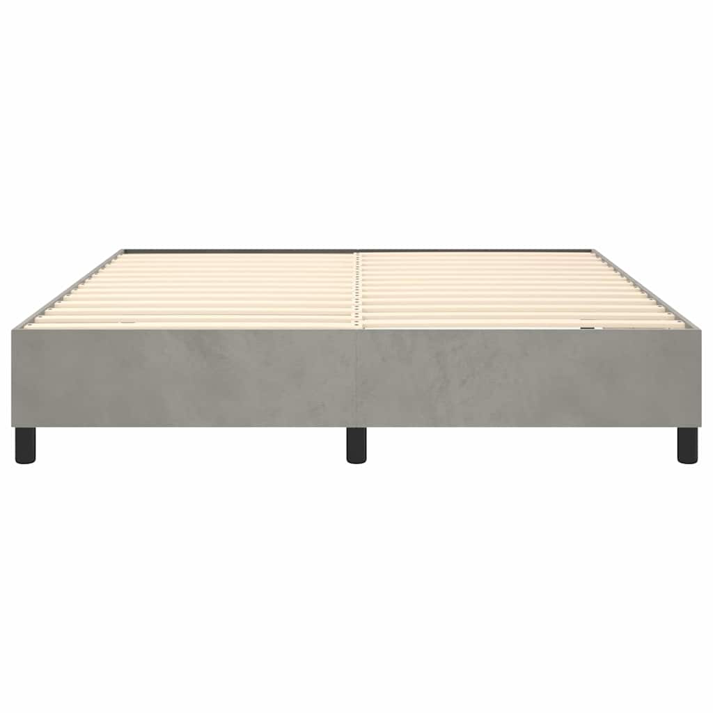 Struttura Letto a Rete a Molle Grigio Chiaro 180x200 cm Velluto