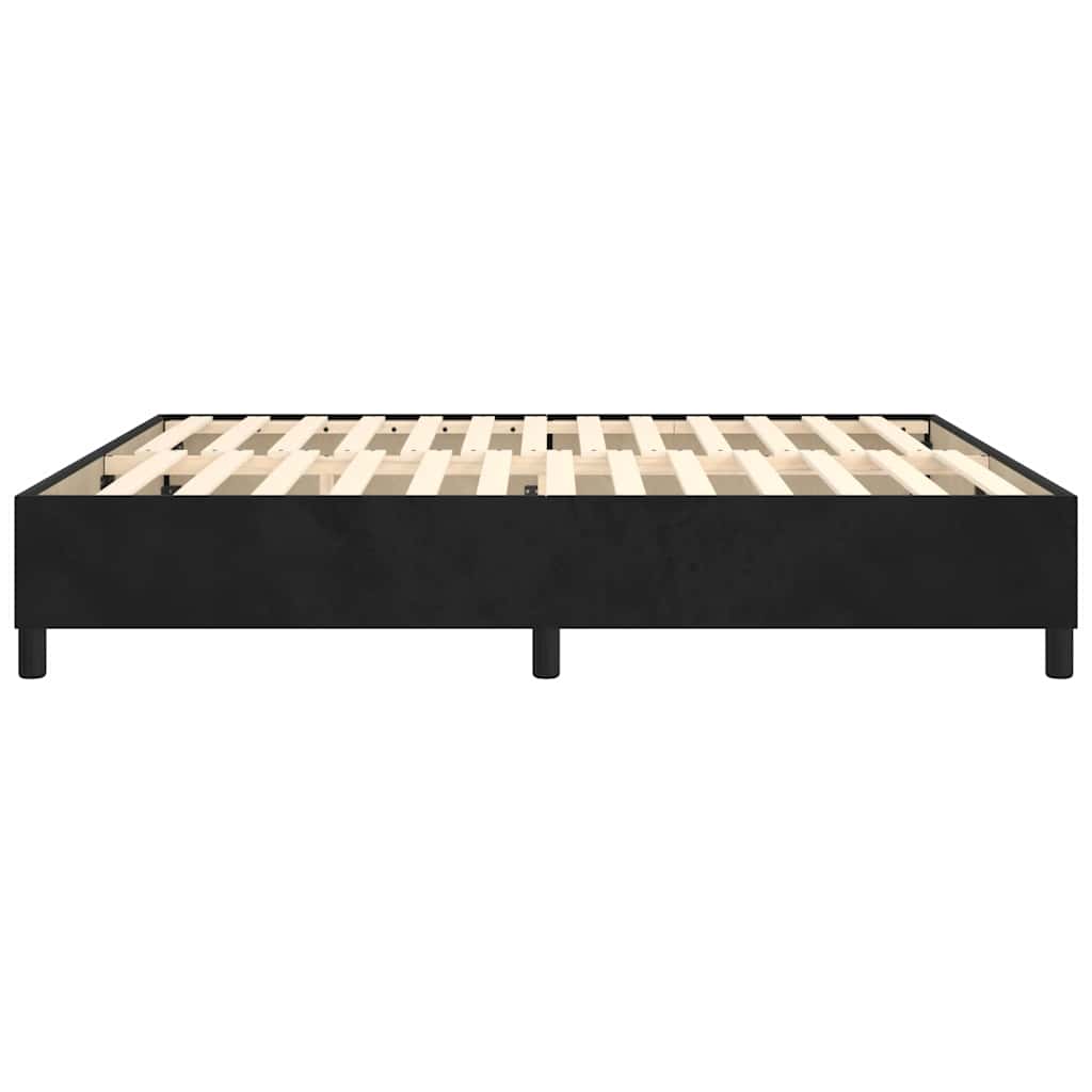 Struttura Letto a Rete a Molle Nero 180x200 cm in Velluto
