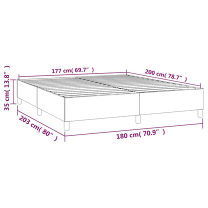Struttura Letto a Rete a Molle Verde Scuro 180x200cm in Velluto
