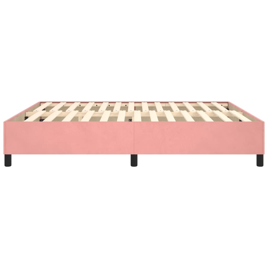 Struttura Letto a Rete a Molle Rosa 180x200 cm in Velluto - homemem39
