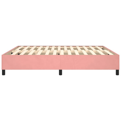 Struttura Letto a Rete a Molle Rosa 180x200 cm in Velluto - homemem39