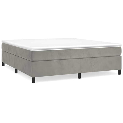 Struttura Letto a Rete a Molle Grigio Chiaro 200x200 cm Velluto