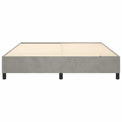 Struttura Letto a Rete a Molle Grigio Chiaro 200x200 cm Velluto