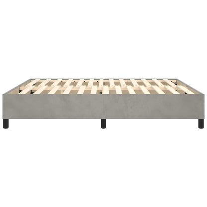 Struttura Letto a Rete a Molle Grigio Chiaro 200x200 cm Velluto