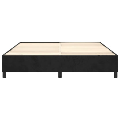 Struttura Letto a Rete a Molle Nero 200x200 cm in Velluto | homemem39