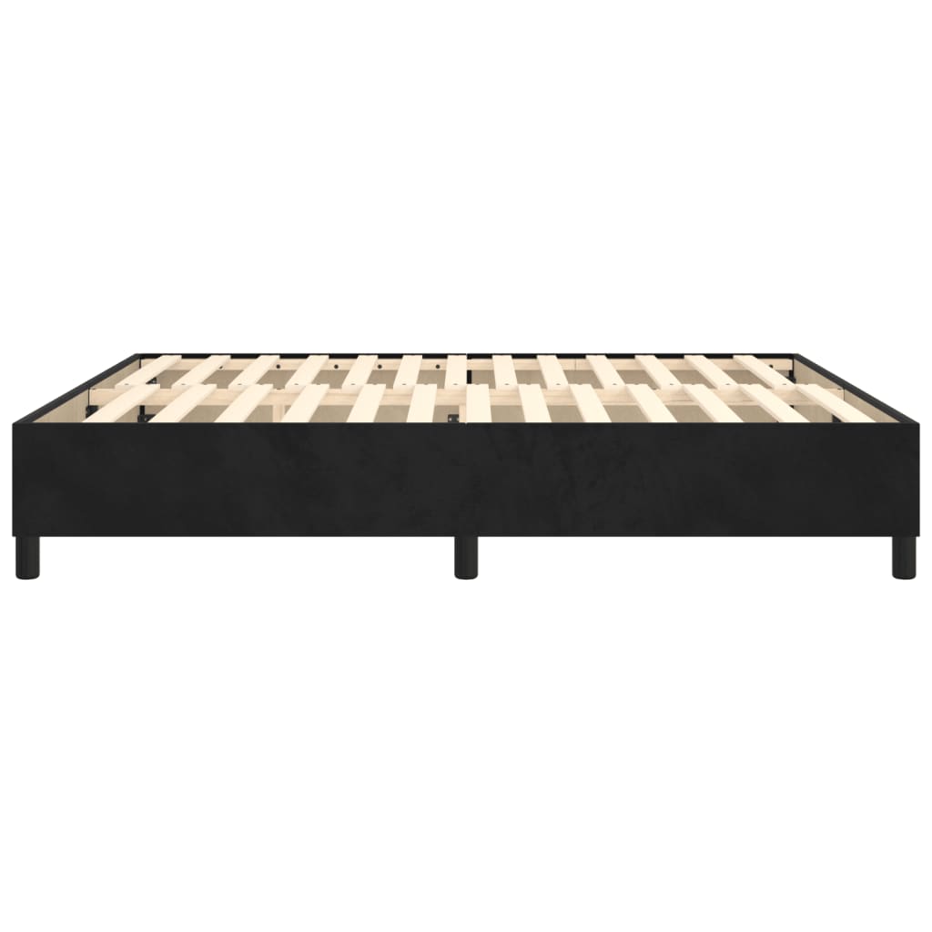 Struttura Letto a Rete a Molle Nero 200x200 cm in Velluto | homemem39