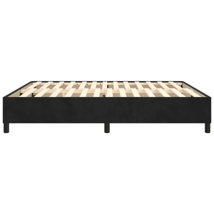 Struttura Letto a Rete a Molle Nero 200x200 cm in Velluto | homemem39