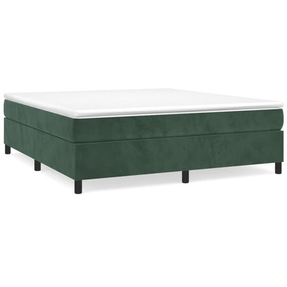 Struttura Letto a Rete a Molle Verde Scuro 200x200 cm in Velluto - homemem39