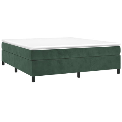 Struttura Letto a Rete a Molle Verde Scuro 200x200 cm in Velluto - homemem39