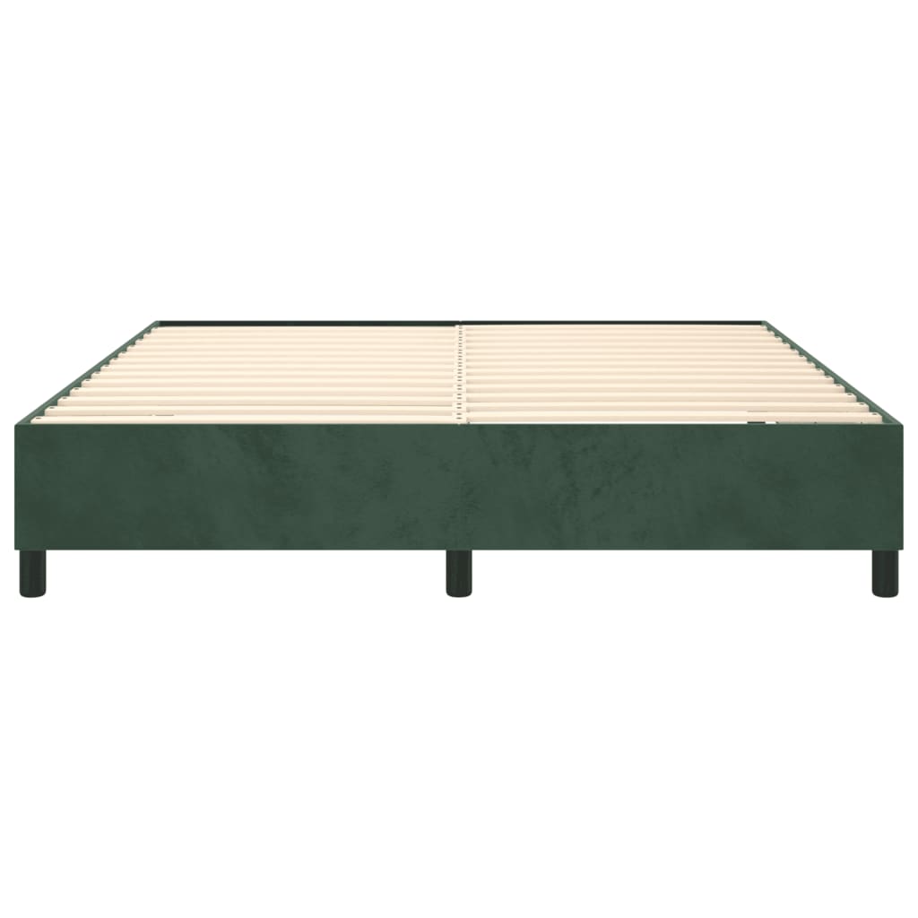 Struttura Letto a Rete a Molle Verde Scuro 200x200 cm in Velluto - homemem39