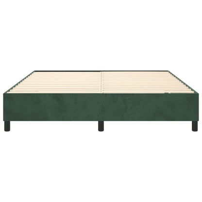 Struttura Letto a Rete a Molle Verde Scuro 200x200 cm in Velluto - homemem39